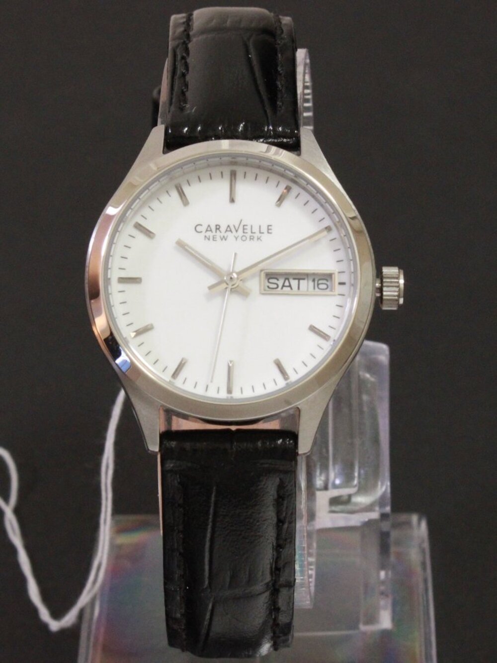 Caravelle New York by Bulova Ladies Dress Watch White Dial Raised Indices 30mm - Picture 3 of 9
